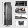 image:imageKVV Solid ABS Shell Hard Sided Golf Travel Case with Super Easy Rolling Wheels Ultimate Protection