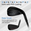 image:imageKVV Ultra Lightweight Club Set with Graphite Shafts Titanium Driver 11Piece PVD Coated Clubs 5S Irons RightHanded for Men No Golf Bag Included