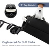 image:imageKVV Vintage PU Leather Golf Sunday Bag SoftSided Golf Club Carry Bag Holds Up to 11 Clubs Ideal for Driving Range amp Par 3Black  Gray