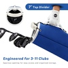 image:imageKVV Vintage PU Leather Golf Sunday Bag SoftSided Golf Club Carry Bag Holds Up to 11 Clubs Ideal for Driving Range amp Par 3Blue  White
