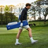 image:imageKVV Vintage PU Leather Golf Sunday Bag SoftSided Golf Club Carry Bag Holds Up to 11 Clubs Ideal for Driving Range amp Par 3Blue  White