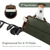 image:imageKVV Vintage PU Leather Golf Sunday Bag SoftSided Golf Club Carry Bag Holds Up to 11 Clubs Ideal for Driving Range amp Par 3Green  Brown