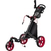 image:imageKVV 3 Wheel 360 Rotating Front Wheel Golf Push Cart Open and Close in ONE SecondFree Umbrella Holder IncludedRedBlack
