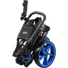 image:imageKVV 3 Wheel FoldableCollapsible Golf Push Cart Ultra Lightweight Smallest Folding Size NewVersion Scorecard HolderCharcoalYellowBlackBlue