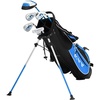 image:imageKVV Junior Complete Golf Club Set for KidsChildren Right Hand Includes Oversize Driver Irons Putter Head Cover Portable Golf Stand BagBlue 1113