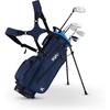 image:imageKVV Junior Golf Clubs Set Ages 3568912 Complete Kids Golf Set with Lightweight Stand Bag Driver Fairway Hybrid Irons Wedge amp Putter Right Handed for Girls amp BoysNavy