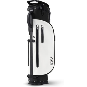 image:imageKVV 5Way Velvet Top Golf Stand Bag  Lightweight WaterResistant PU Leather Golf Carry Bag with Cooler Pocket amp Rain Hood for Men amp WomenBlack  White