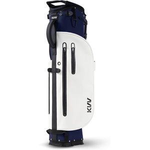 image:imageKVV 5Way Velvet Top Golf Stand Bag  Lightweight WaterResistant PU Leather Golf Carry Bag with Cooler Pocket amp Rain Hood for Men amp WomenBlue  White