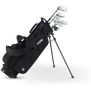 image:imageKVV Junior Golf Clubs Set Ages 3568912 Complete Kids Golf Set with Lightweight Stand Bag Driver Fairway Hybrid Irons Wedge amp Putter Right Handed for Girls amp BoysBlack