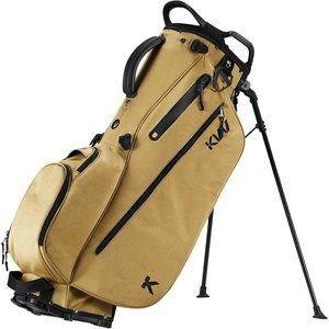image:imageKVV Lightweight Golf Stand Bag with 7 Way FullLength Dividers 5 Zippered Pockets Automatically Adjustable Dual StrapsElegant DesignKhaki