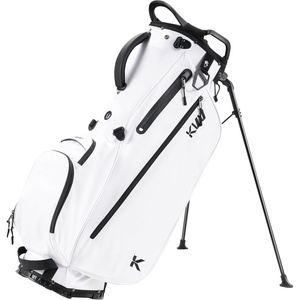 image:imageKVV Lightweight Golf Stand Bag with 7 Way FullLength Dividers 5 Zippered Pockets Automatically Adjustable Dual StrapsElegant DesignWhite
