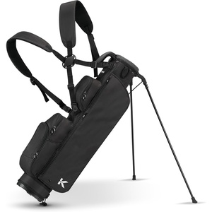 image:imageKVV Lightweight Pitch and Putt Golf Bag with Stand Adjustable Dual Straps Golf Stand Bag for Extra Storage in a Smaller SizeBlack