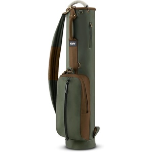 image:imageKVV Vintage PU Leather Golf Sunday Bag SoftSided Golf Club Carry Bag Holds Up to 11 Clubs Ideal for Driving Range amp Par 3Green  Brown