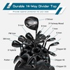 image:imageKVV TopModed Organizer Cart Bag Premium Silent Golf Bag with Dual Handles 14 Club Locking Slots for Men