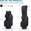 image:imageKVV TopModed Organizer Cart Bag Premium Silent Golf Bag with Dual Handles 14 Club Locking Slots for Men